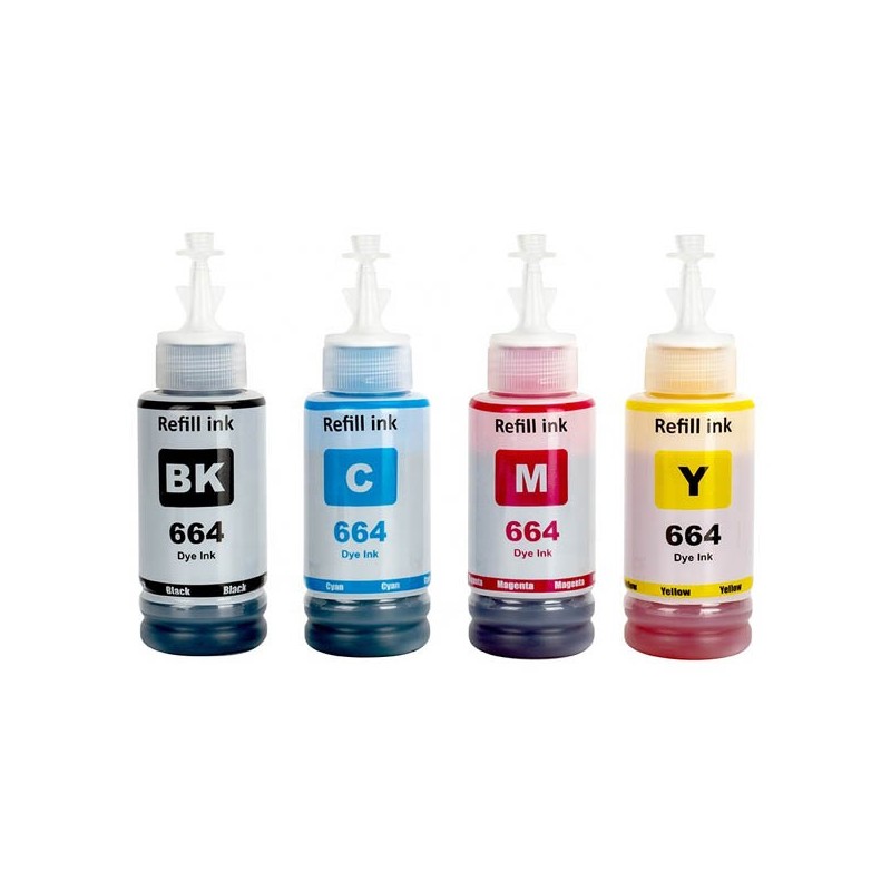 PACK BOUTEILLE EPSON ADAPTABLE 664 Aicon (3BK/1C/1M/1Y)